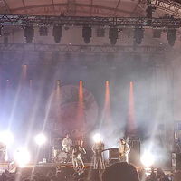 Am Samstag heizte die Chemnitzer Band „Kraftklub“ den Besuchern ein (Foto: Winkelhahn)